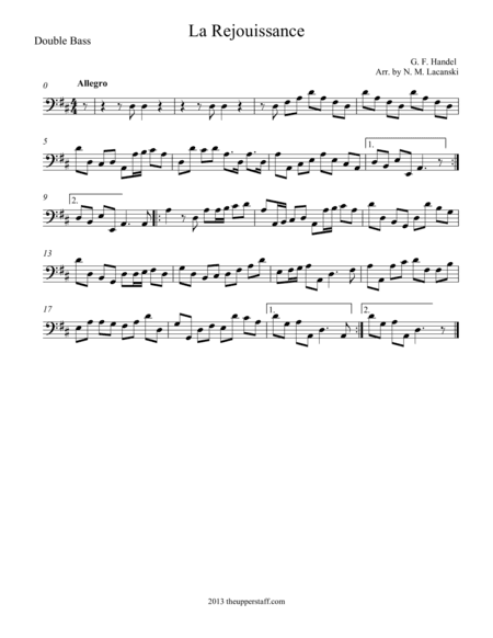 La Rejouissance (arr. Nick Lacanski)