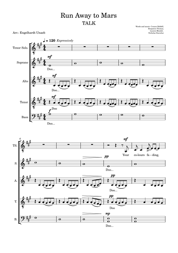 Run Away To Mars (arr. Engelhardt Unaeb)