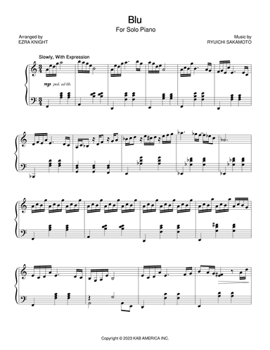 Blu (arr. Ezra Knight)