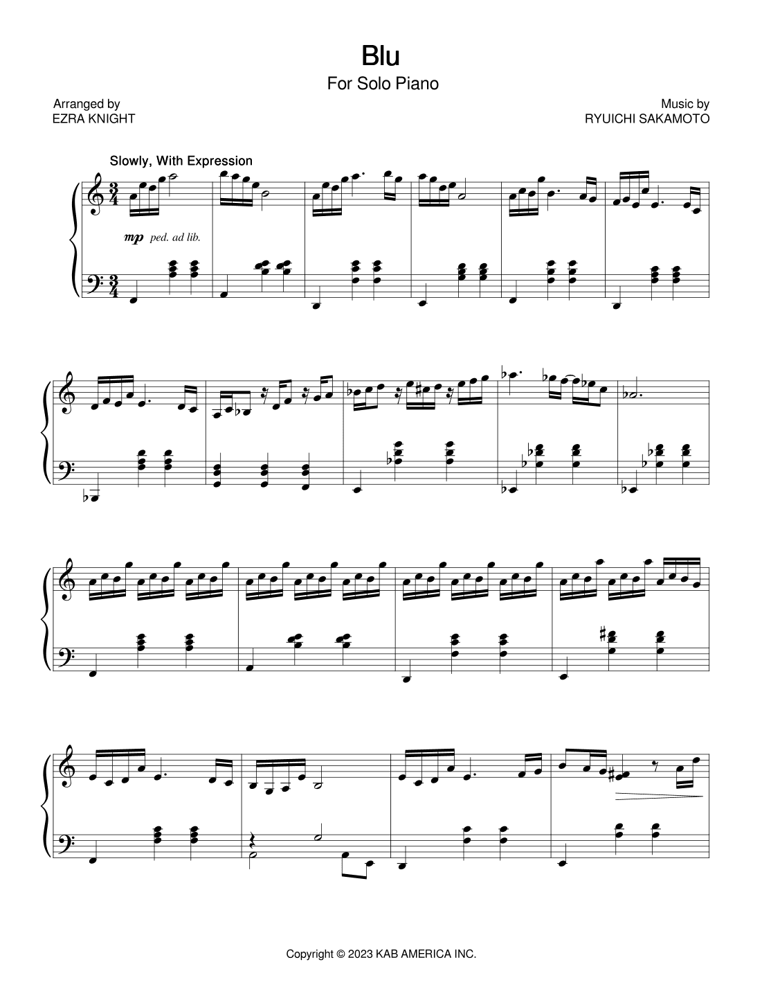 Blu (arr. Ezra Knight)