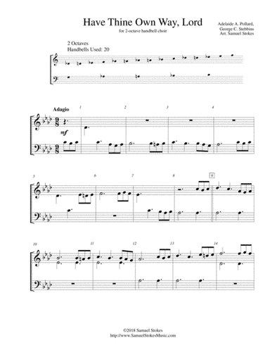 Have Thine Own Way, Lord - for 2-octave handbell choir (arr. Samuel Stokes)