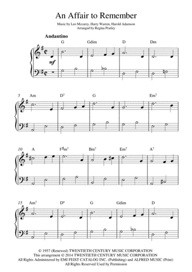 An Affair To Remember (our Love Affair) (arr. Regina Pratley)