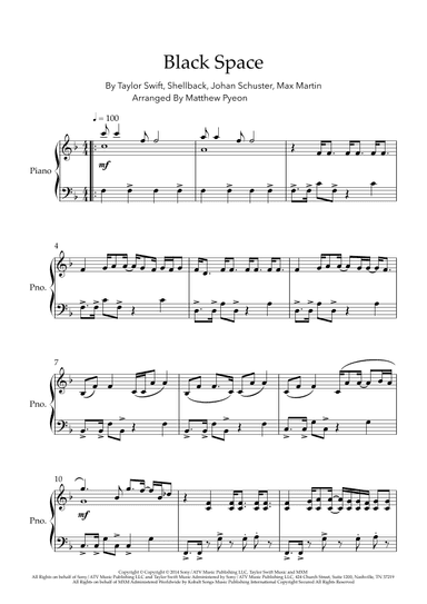 Blank Space (arr. Matthew pyeon)