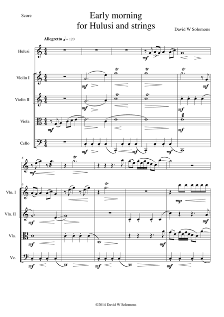 Early morning for hulusi (or flute) and strings