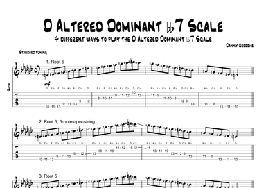 D Altered Dominant bb7 Scale (4 Ways to Play)