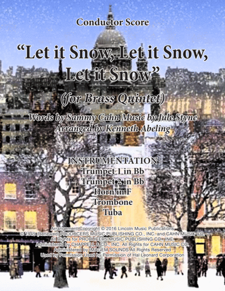 Let It Snow! Let It Snow! Let It Snow! (arr. Kenneth Abeling)