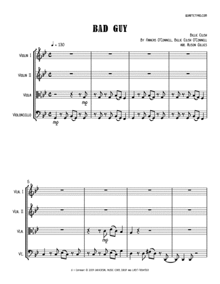 Bad Guy (arr. Alison Gillies)
