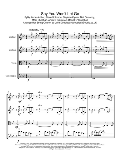 Say You Won't Let Go (arr. Julie Doubleday)