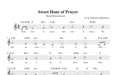 Sweet Hour of Prayer (Hymn Reharmonized) (arr. Francesco Blackmore)