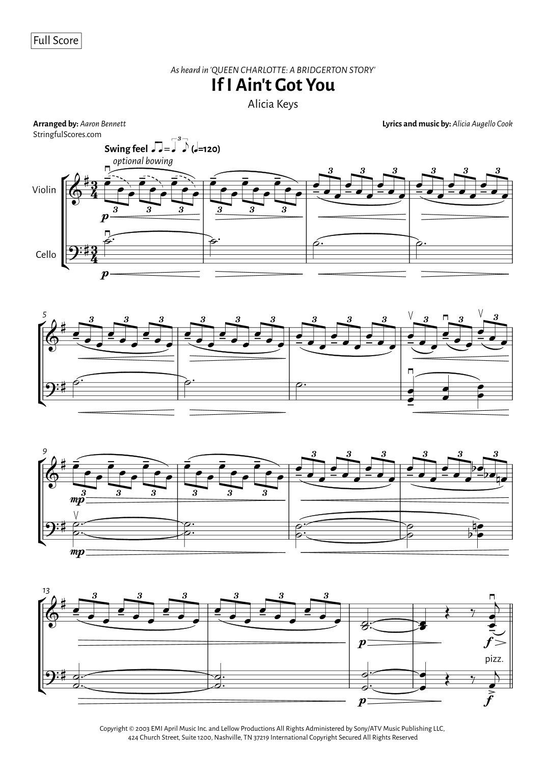 If I Ain't Got You (arr. Aaron Bennett)