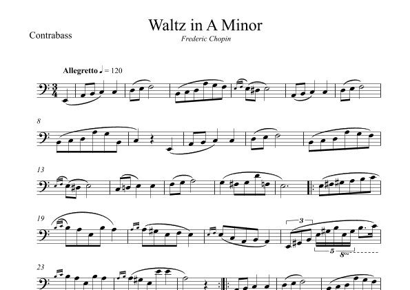 Waltz in A Minor (Chopin) (arr. Wesley S Silva)