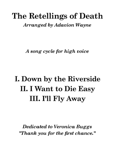 The Retellings of Death (arr. "I'll Fly Away" originally written by Albert Brumley)