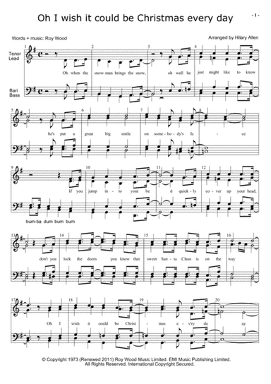 I Wish It Could Be Christmas Every Day (arr. Hilary Allen)