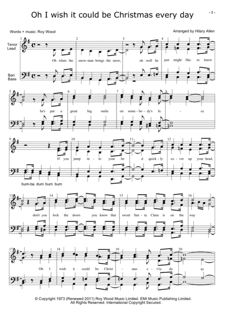 I Wish It Could Be Christmas Every Day (arr. Hilary Allen)