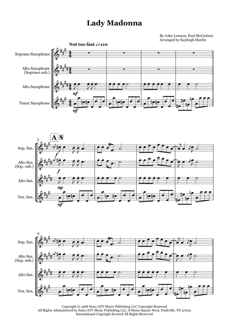 Lady Madonna (arr. Kayleigh Huelin)