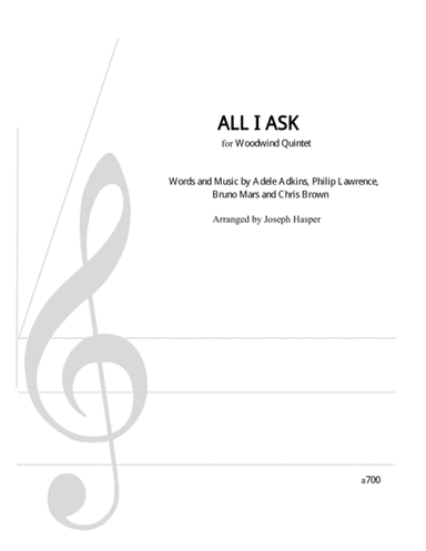 All I Ask (arr. Joseph Hasper)
