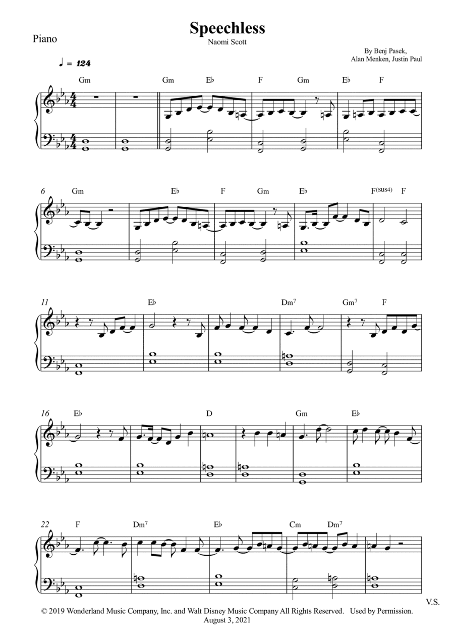 Speechless (arr. Wesley S. SIlva)