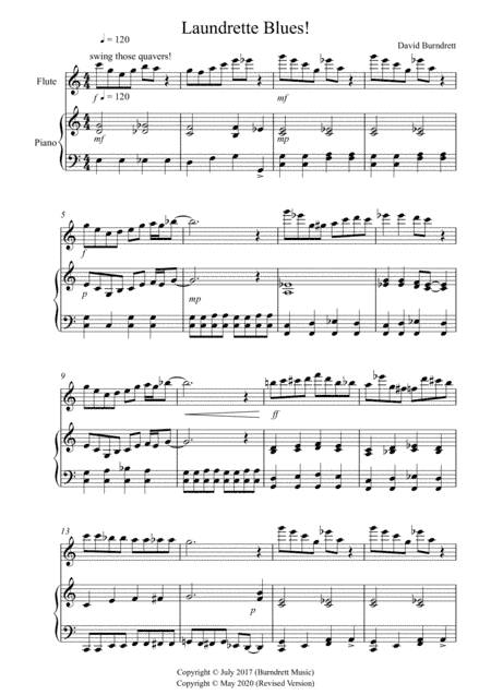 Laundrette Blues! for Flute and Piano
