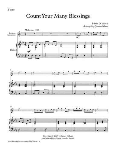 Count Your Many Blessings (arr. James Gilbert)