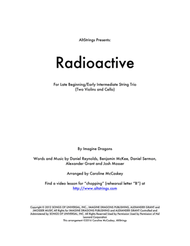 Radioactive (arr. Caroline McCaskey)