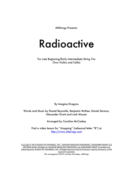 Radioactive (arr. Caroline McCaskey)