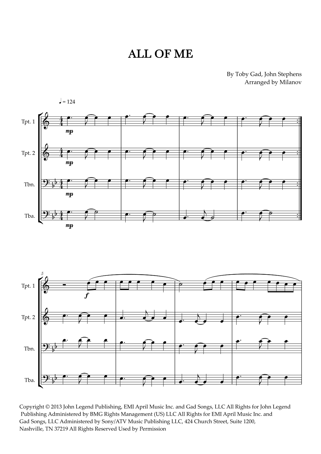 All Of Me (arr. Milanov)