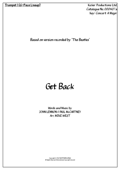 Get Back (arr. Michael Storeton-West)
