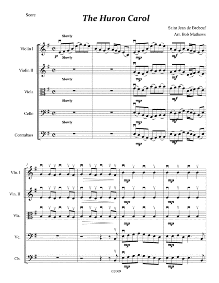 The Huron Carol (arr. Bob Mathews)