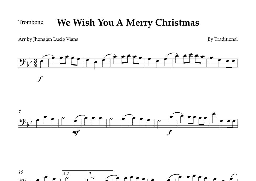 We Wish You A Merry Christmas (arr. Jhonatan Lucio Viana)