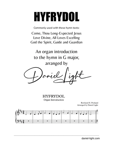 HYFRYDOL Organ Introduction (arr. Daniel Light)
