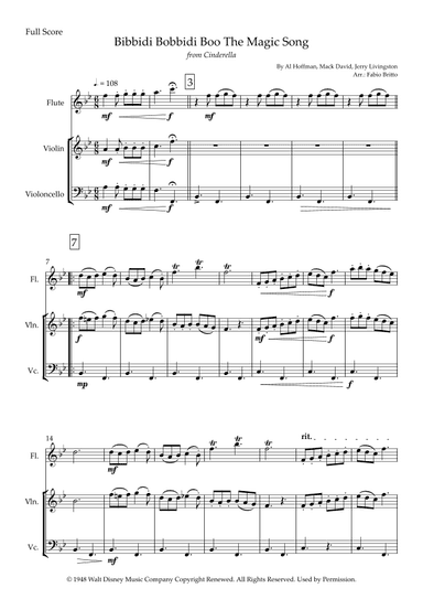 Bibbidi-bobbidi-boo (the Magic Song) (arr. Fabio Britto)