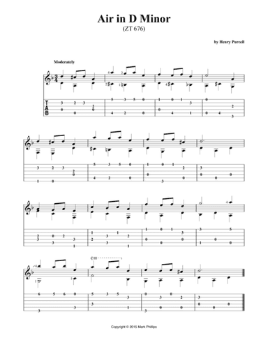 Air in D Minor (ZT 676) (arr. Mark Phillips)