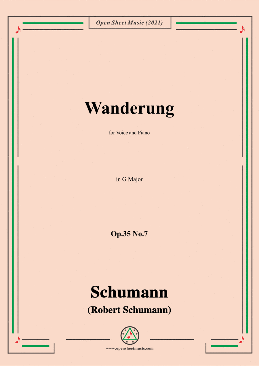 Schumann-Wanderung,Op.35 No.7 in G Major (arr. Open Cloud)