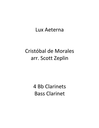 Lux Aeterna (arr. Scott Zeplin)