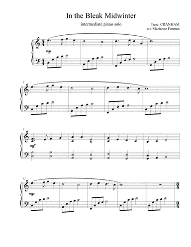 In the Bleak Midwinter (piano solo) (arr. Marianne Forman)