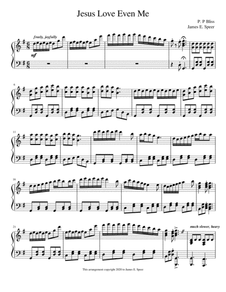 Jesus Loves Even Me (arr. James E. Speer)