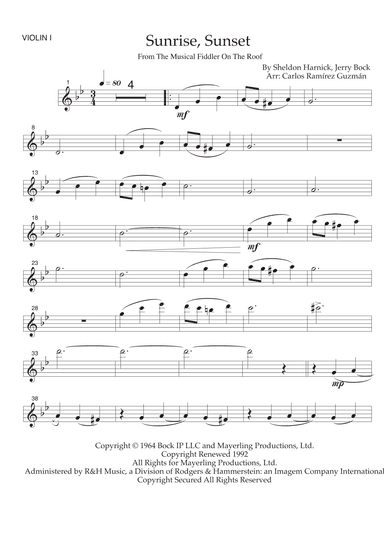 Sunrise, Sunset (arr. Carlos Ramírez Guzmán)