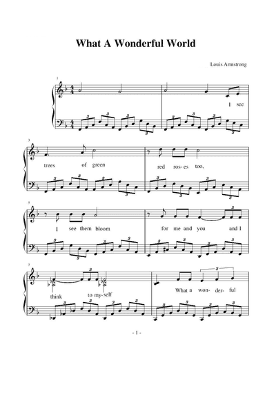 What A Wonderful World (arr. Louis Armstrong)