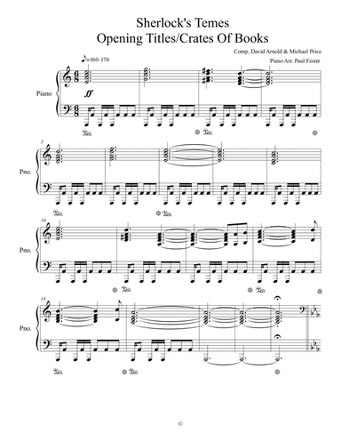 Sherlock's Temes - Opening Titles/Crates Of Books (arr. Paul Boris Fester)