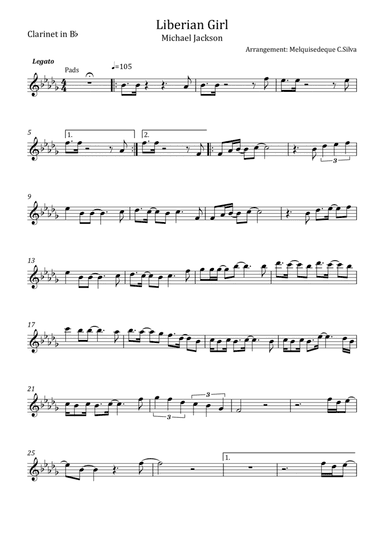 Liberian Girl (arr. Melquisedeque C.Silva)