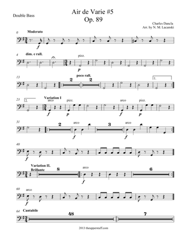 Air de Varie #5 Op. 89 (arr. Nick Lacanski)