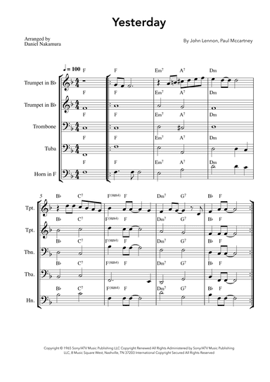 Yesterday (arr. Daniel Nakamura)