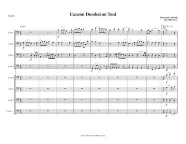 Canzon Duodecimi Toni by Giovanni Gabrieli for 8 cellos (arr. Bill Alves)