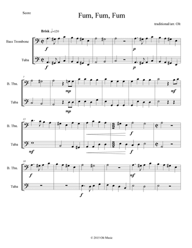 Fum, Fum, Fum (arr. Tim Olt)