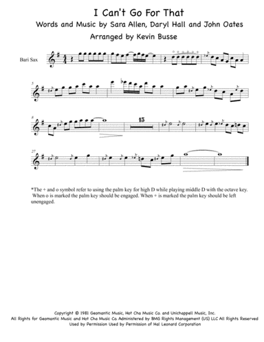 I Can't Go For That (arr. Kevin Busse)