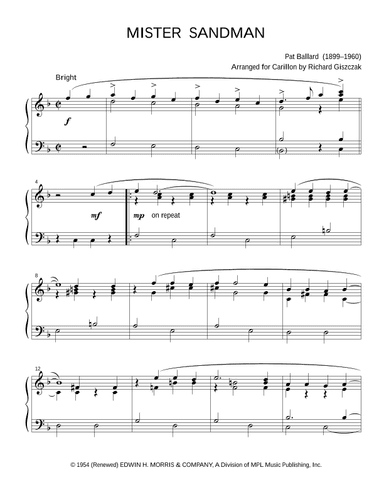 Mister Sandman (arr. Richard Giszczak)