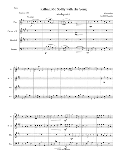 Killing Me Softly With His Song (arr. Bill Malcolm)