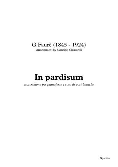 In paradisum (arr. Maurizio Chiavaroli)