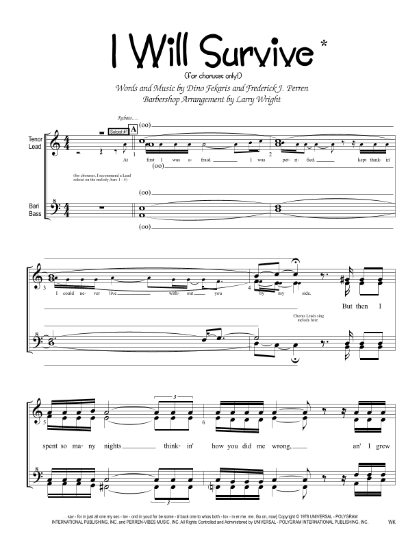 I Will Survive (arr. Larry Wright)