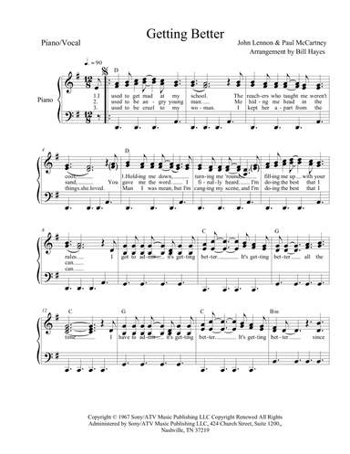 Getting Better (arr. Bill Hayes)
